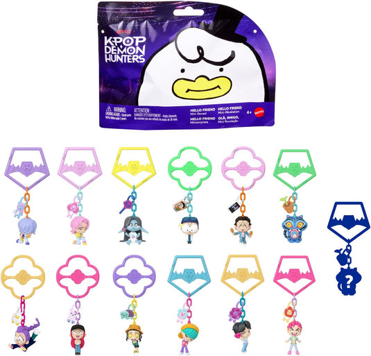 Mattel kpop demon hunters mini verzamelbare sleutelhanger figuren