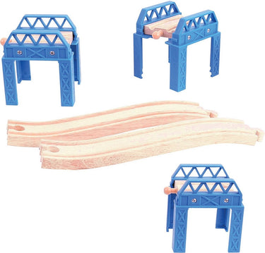 Bigjigs houten rail - brugdelen, 3st.
