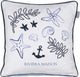 Riviera maison rivièra maison sail away cushion sierkussen - 45 x 45 cm cm - blauw