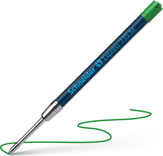 Schneider schrijfwaren schneider balpenvulling - express 735 - penpunt m - groen - s-7364