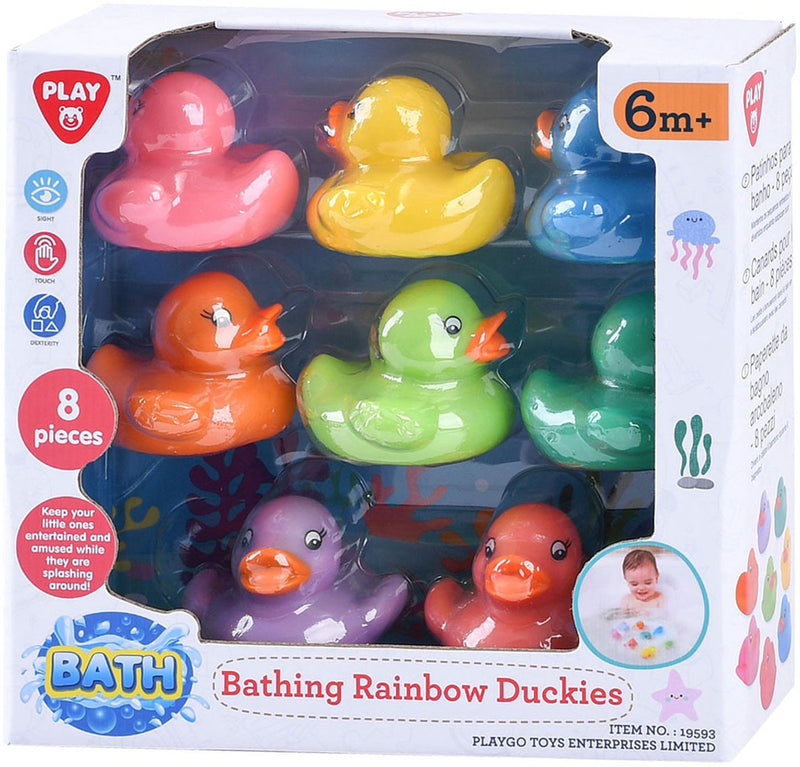 Load image into Gallery viewer, Playgo regenboog badeendjes - 8st.
