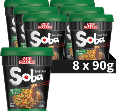 Nissin soba cup noodles - teriyaki wok style noedels - instant noodles - 8 stuks