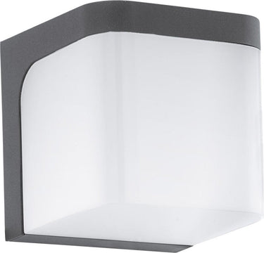 Eglo jorba - buitenverlichting - ip44 - wandlamp - 1 lichts - antraciet - wit