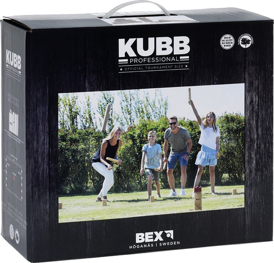 Bex kubb pro rubberhout met rode koning