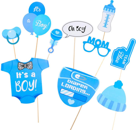 Partycasa party casa photo booth props voor babyshower - photo booth accessoires met 10 foto props - fotobooth accessoires voor fotocabine
