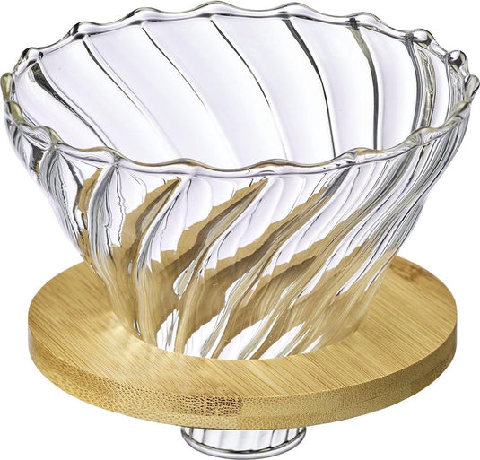Westmark glazen koffiefilter brasilia – hoogwaardig filter voor handgefilterde koffie met de opgietmethode – glas, bamboe, bpa-vrij