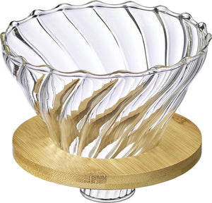 Westmark glazen koffiefilter brasilia – hoogwaardig filter voor handgefilterde koffie met de opgietmethode – glas, bamboe, bpa-vrij