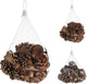 Koopman dennenappels decoratie knutselmateriaal met boomschors sterren.