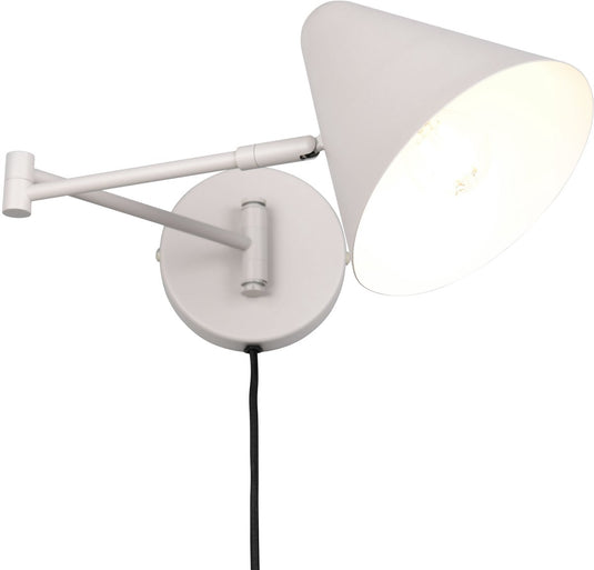 Trio cosima - wandlamp - grijs warm - excl. 1x e14 4 w - zwenkbaar - wandmontage - flex - connect