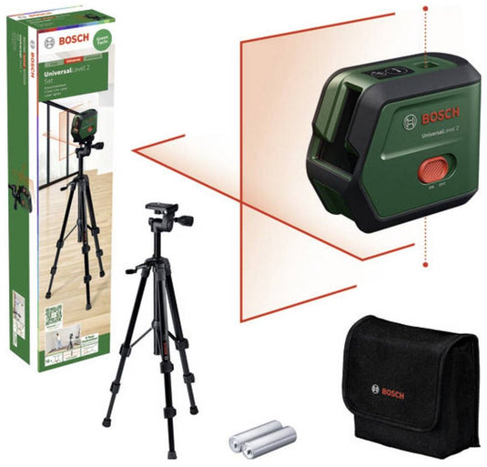 Bosch home and garden universallevel 2 set kruislijnlaser reikwijdte (max.): 12 m