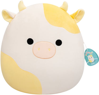 Jazwares squishmallows - large plush (bodie - yellow spotted cow) - 40cm plush