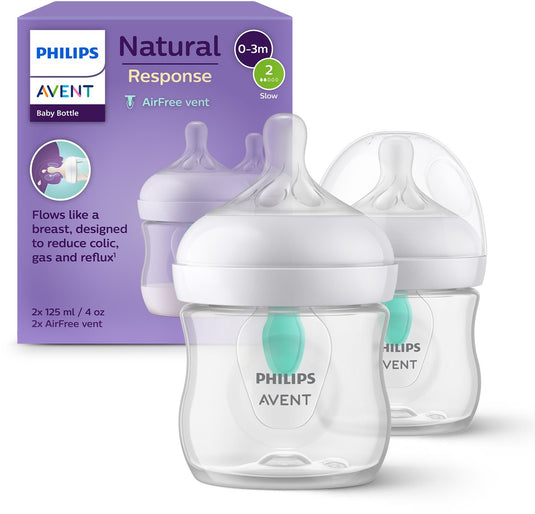 Philips avent natural response babyfles – antikoliek – 2 stuks – 125ml – flow 2 – scy670 02