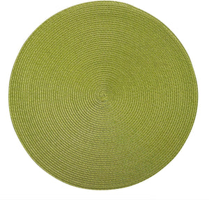 Westmark set van 4 placemats, ø 38 cm, polypropyleen, groen, saleen-collectie: circle