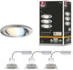 Paulmann led-inbouwlamp smart home zigbee 3.0 nova plus coin basisset zwenkbaar rond 84mm 50° coin 3x6w 3x470lm 230v dimbaar tunable white staal geborsteld