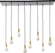 Brilliant darcia - hanglamp - e27 max 8x60w - zwart