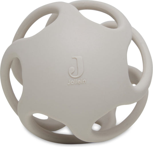Jollein - bijtring bal siliconen ø 9,5cm - bijtringen baby - nougat
