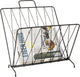 Present time tijdschriftenrek diamond raster - metaal mat zwart - 40x26,5x45cm - scandinavisch