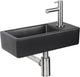 Differnz hator fonteinset - 9x37.5x18.5cm - rechthoek - 1 kraangat - zwart