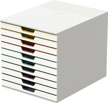 Durable ladenkast varicolor® mix 10 - wit meerkleurig - 10 laden - a4
