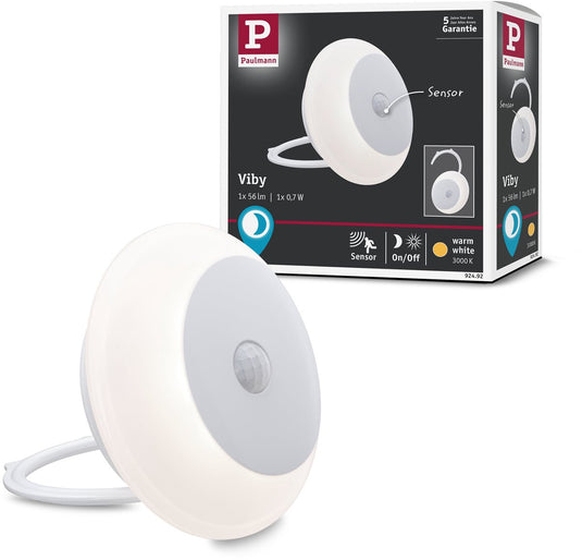 Paulmann nachtlamp viby bewegingsmelder rond 3000k 40lm