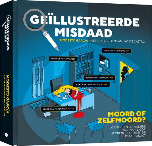 Uitgeverij mus geïllustreerde misdaad - spelboek - raadsels - logische puzzel