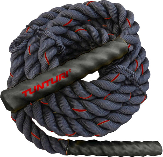 Tunturi battle rope - fitness rope - functional training rope - fitness touw - 9 meter - incl. gratis fitness app