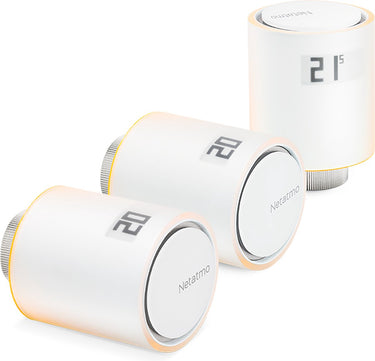Netatmo slimme radiatorknop – slimme thermostaatknop – 3 stuks uitbreiding - geschikt voor google home, alexa apple homekit