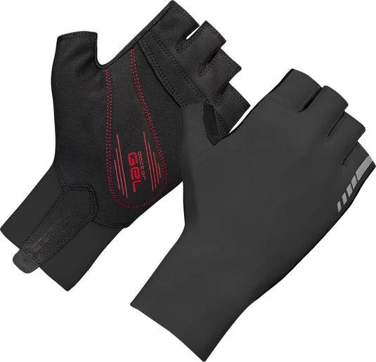 Gripgrab - aero tt raceday aerodynamische tijdrit wielren fietshandschoenen korte vinger - zwart - unisex - maat s