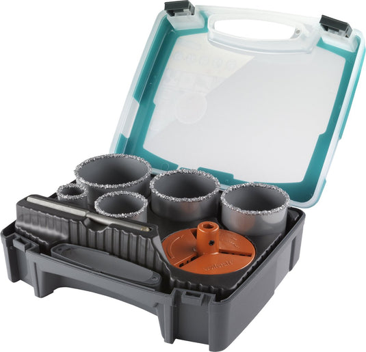 Wolfcraft - gatenzaag - gatenzaagset - 7-delig - metselwerk en steen, ø 33 53 68 73 83 mm - 3464000