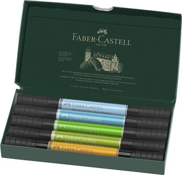 Faber-castell tekenstift - pitt artist pen - duo marker - animals - 5 stuks - fc-162008