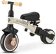 Qplay stager driewieler met duwstang - peuterfiets 3-in-1 opvouwbaar - bruin