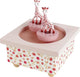 Sophie de giraf muziekdoosje - dansende sophie's - baby muziekdoos - kraamcadeau - babyshower cadeau - vanaf 12 maanden - 11.5x11.5x8.5 cm - roze