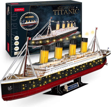 Cubic fun 3d puzzel titanic met led verlichting - 266st.
