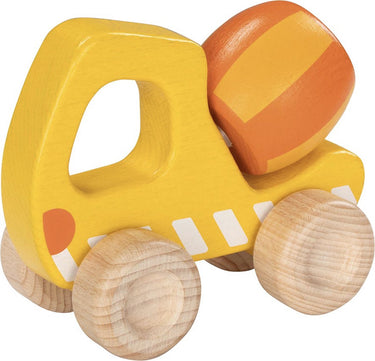 Goki houten voertuig - cementmixer - 13x6,4x10cm - 2 jaar