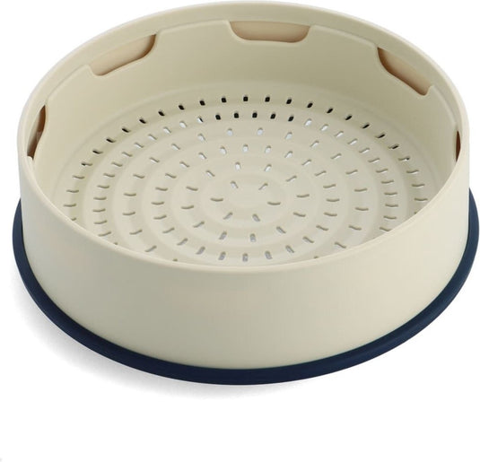 Greenpan steamy 24cm - siliconen - stoommandje - crème