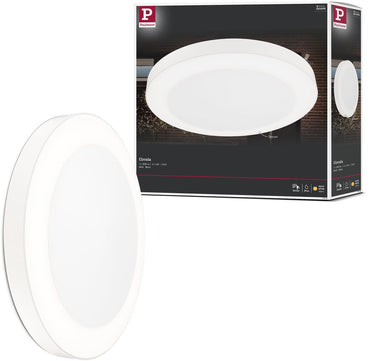 Paulmann led-plafondlamp circula schemersensor schemergestuurde bewegingsmelder (ir) zeewater bestendig ip44 rond 320 mm 3000k 14w 880lm 230v wit kunststof