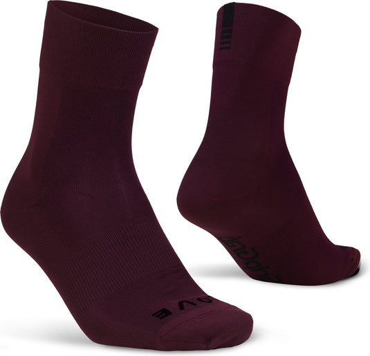 Gripgrab - lightweight sl performance zomer fietssokken 1 paar coolmax wielersport sokken regular cut - donker rood - unisex - maat l (44-47)