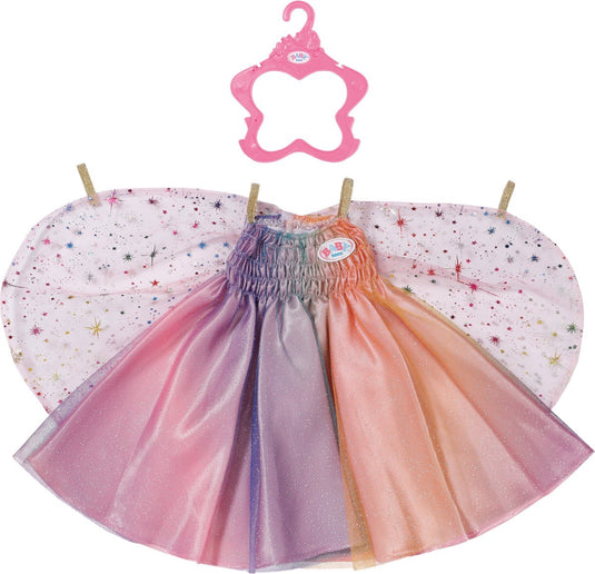 Baby born regenboog jurk - poppenkleding