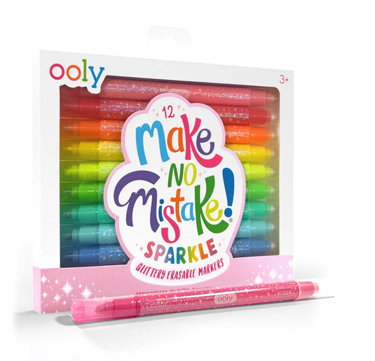 Ooly - make no mistake! 12 uitwisbare glitter stiften