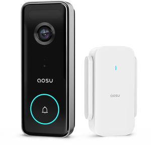 Aosu video doorbell ultra - 5mp hd video deurbel met base - 3 bewegingsdetectie - google alexa