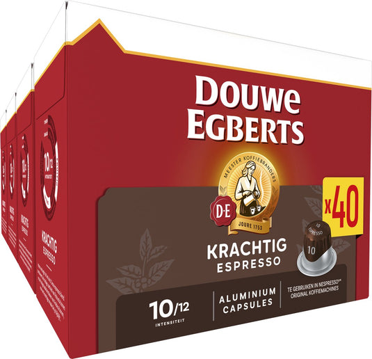 Douwe egberts espresso krachtig - intensiteit 10 12 - 5 x 40 capsules