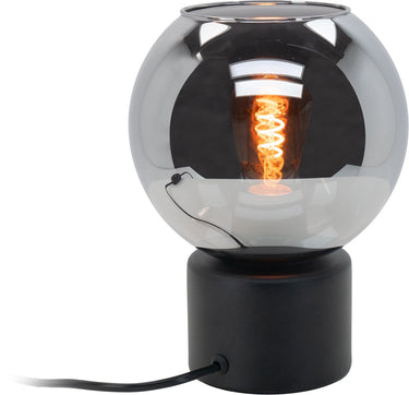 Eglo centara tafellamp - e27 - ø 16.5 cm - zwart smoke glas