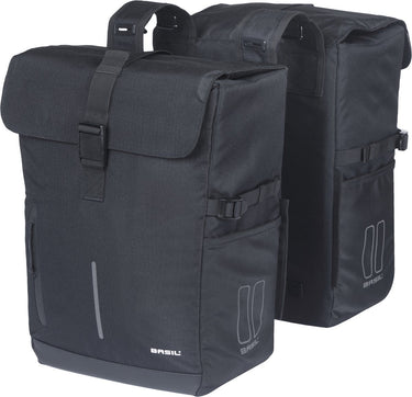 Basil tas move dubbel zwart | 30l