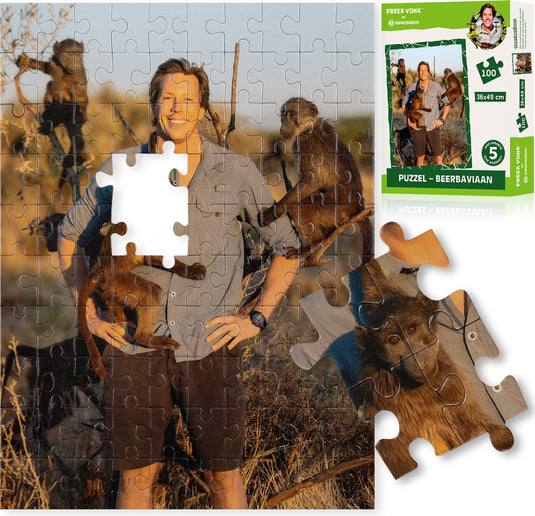 Freek vonk x bresser - freek vonk beerbavianen puzzel - voor kinderen - 100 stukjes