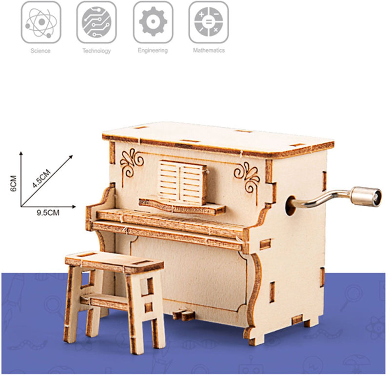 Load image into Gallery viewer, Lobbes speelgoed bv lobbes houten bouwpakket piano - creatief speelgoed voor kinderen.

