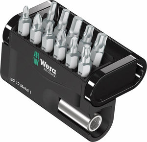 Wera bitset bit-check 12 metal 1 (universele houder en bits)