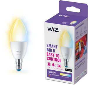 Wiz kaarslamp - warm- tot koelwit licht - slimme led verlichting - e14 fitting - 40w - mat - wi-fi