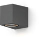 Calex wandlamp downlight sanremo - gu10 - ip54 water- en stofbestendig - geschikt voor binnen en buiten - eenvoudige installatie - rechthoek - antraciet