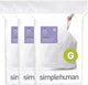 Simplehuman code g afvalzakken - 30 liter - 60 stuks - met trekband - wit