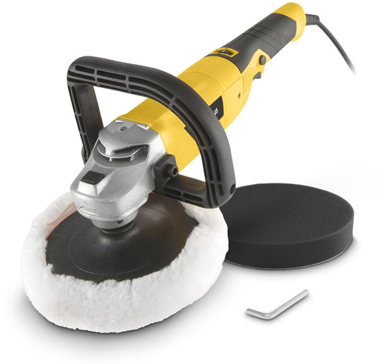 Powerplus elektrische haakse poliermachine powx04740 - 1 200w - 180mm - power tool, auto-accessoire, met 3 acc.